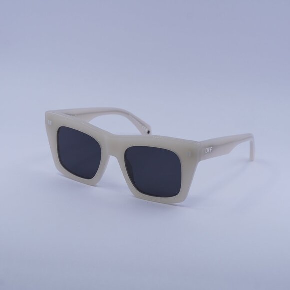Off-White OERI13Y SELMA 6107 Sunglasses Beige Square Frame, Dark Grey Lenses main image 11